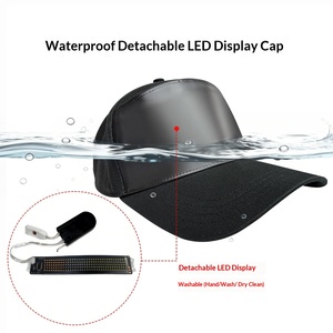 Gorra de Béisbol Impermeable con Pantalla <span class=keywords><strong>LED</strong></span> Controlada por Aplicación, Bluetooth, PU, para Eventos de Catering y Team Building - Product Image 4