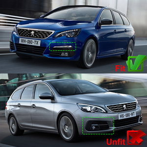 Feux de jour LED DRL pour Peugeot 308 2016 2017 2018 avec clignotants jaunes et feux antibrouillard - Product Image 3