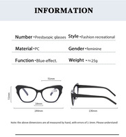 Gafas de Lectura de Moda 2026 para Mujer, con Bloqueo de Luz Azul, para Presbicia, Montura de Mariposa, Venta al Por Mayor de Fábrica, 1.0 2.0