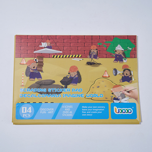 Bloc de Pegatinas con Temática de Construcción, con Múltiples Escenas para que los Niños Creen Mundos Imaginarios Personalizados - Product Image 1