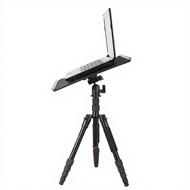 Viteli Metal Tripod Computer Tray Stand with Projector Film Television Photography Holder for Conference Rooms