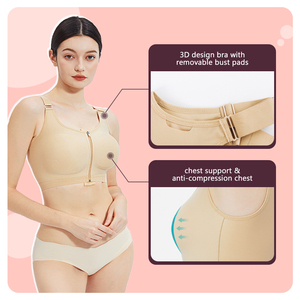 Aumento de senos Procedimiento de mastectomía Post cirugía Post-op Faja Sujetador Chaleco Etiqueta privada Logotipo personalizado Fajas Top para <span class=keywords><strong>mujeres</strong></span> - Product Image 6