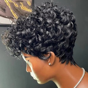 Perruques Sans Colle en Gros Bon Marché <span class=keywords><strong>Cheveux</strong></span> Humains Dentelle Frontale <span class=keywords><strong>Courte</strong></span> <span class=keywords><strong>Coupe</strong></span> Pixie 13*4 Perruques Lace Front <span class=keywords><strong>Cheveux</strong></span> Naturels pour Femmes Noires - Product Image 4