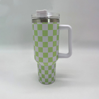 Vente en gros prix en vrac tasse laser noire blanche plaquée arc-en-ciel 40oz gobelet de voyage isolé holographique plaqué arc-en-ciel