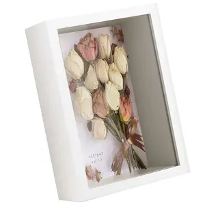Photo frame depth 3cm wooden picture frame nordic shadow box dried flower specimen holder handmade diy gift home decor