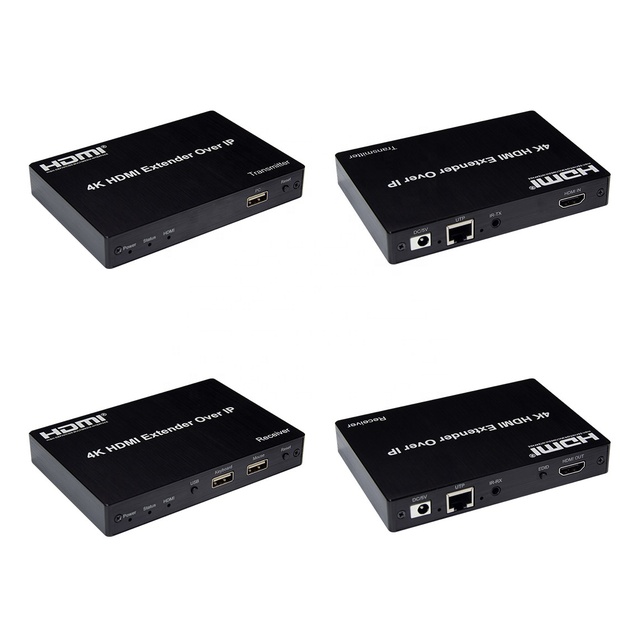 150M 4K 30Hz HDMI KVM USB Port Extender Over IP Lan Ethernet RJ45 TX RX by Cat5e/Cat6