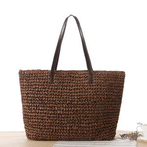 <span class=keywords><strong>Sac</strong></span> en paille tissé en gros pour femme, <span class=keywords><strong>sac</strong></span> fourre-tout décontracté d'extérieur, <span class=keywords><strong>sac</strong></span> à bandoulière tendance et abordable - Product Image 1