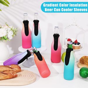 Fundas Enfriadoras de Neopreno Grueso con Cremallera para Botellas de Cerveza, Aislamiento Suave, Antideslizantes, para Botellas de Cerveza de Cuello Largo de 12oz, Ideales para Fiestas - Product Image 3
