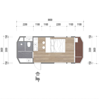 Maisons intelligentes amovibles, maison préfabriquée en capsule, capsule spatiale modulaire avec salle de bain, véranda, commande vocale IA, mini-maisons, villas