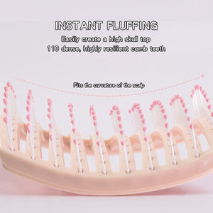 Cepillo de Pelo Curvo Ventilado Simple y Moderno con Logotipo Personalizado, Cepillo de Masaje para Cabello Húmedo y Seco, Herramientas de Peluquería - Product Image 6