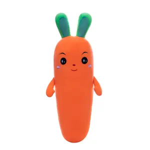 Usine en gros TIKTOK peluche carotte émoticône câlin oreiller mignon poupée cadeau d'anniversaire fille