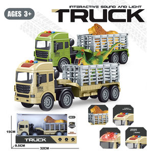 Regalo para niños, dinosaurio acústico-óptico alimentado por fricción/camión portador <span class=keywords><strong>de</strong></span> León, sonido y luz, vehículo <span class=keywords><strong>de</strong></span> transporte inercial <span class=keywords><strong>de</strong></span> animales, juguete - Product Image 5