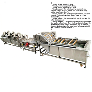 New PLC Engine 1000kg/h Complete Automatic <b>Fruit</b> Immersion Washing <b>Machine</b> Bunching <b>Vegetable</b> Dried <b>Fruit</b> Frying <b>Machine</b> - Product Image 1
