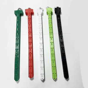 Competitive Price Hookei 12 <b>Hooks</b> Supermarket <b>Clips</b> Strips Plastic Hanging Strips with Metal <b>Hooks</b> Multiple Color Available - Product Image 2