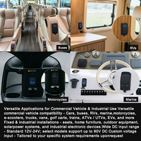 Fabrika Tipi Rocker Anahtarlı Çift PD USB C Girişli Rocker Anahtarlı Şarj Cihazı Priz Soketi Arabalar Tekneler Deniz Araçları Otobüs Kamyon Golf Arabası RV Otomotiv için