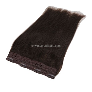 Extensions de cheveux brésiliens naturels remy à double trame — doreen, cheveux humains, dessin, quad trame, avec clip, une pièce, vente en gros - Product Image 2