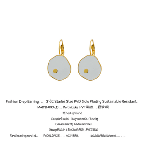 ต่างหูแฟชั่นทรงหยดน้ำ สแตนเลสสตีล 316L ชุบทอง PVD ทนทาน เป็นมิตรต่อสิ่งแวดล้อม - Product Image 2