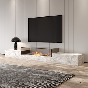 Moderne Wohnzimmer möbel Marmor Glasplatte Rechteck <span class=keywords><strong>TV</strong></span> steht Luxus-Stil Natur marmor <span class=keywords><strong>TV</strong></span>-Schrank - Product Image 4