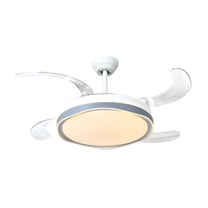 Motor de CC con Control remoto de alta calidad, ventilador de techo Invisible retráctil de 4 aspas ABS de 42 pulgadas con luz HC786 - Product Image 1