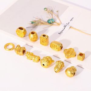 <span class=keywords><strong>ลูกปัด</strong></span>แบบโคลเวอร์สีทองสำหรับใส่ในลุ่มน้ำสไตล์โบราณทำด้วยมือกำไลข้อมือสร้อยคอแบบทำมืออุปกรณ์เสริม<span class=keywords><strong>ลูกปัด</strong></span> - Product Image 4