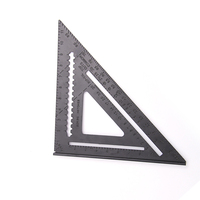 Règle d'angle triangulaire en aluminium OEM d'usine 90/45 degrés 7''/120g, outil de mesure métrique haute précision multifonctionnel pour le bricolage, garantie 3 ans