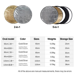 Godox 5 in 1 60*90cm 90*120cm 100*150cm 150*200cm portatile pieghevole ovale <span class=keywords><strong>fotografia</strong></span> riflettore scheda <span class=keywords><strong>per</strong></span> Studio <span class=keywords><strong>accessori</strong></span> - Product Image 5