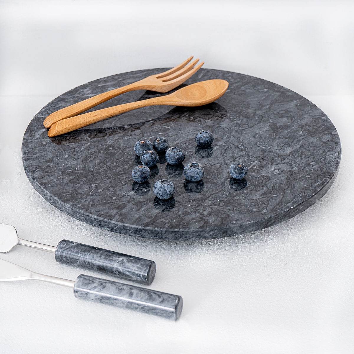Nordic light luxury marble tray living room tea set storage square table top decoration Black Grey Marble tray