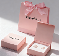 Caja de Cartón Moderna Personalizada para Empaque de Collares con Acabado Mate, Caja Rígida para Joyería
