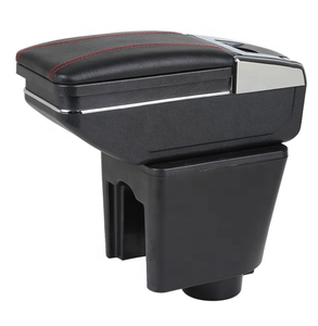 Console per bracciolo centrale in pelle sintetica nera portabicchieri universale per <span class=keywords><strong>auto</strong></span> senza USB elegante e pratico - Product Image 3