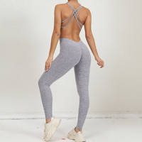 Vente chaude nouvelle bandoulière réglable en croix une pièce Yoga costume danse Abdomen pêche hanche sport Stretch collants une pièce