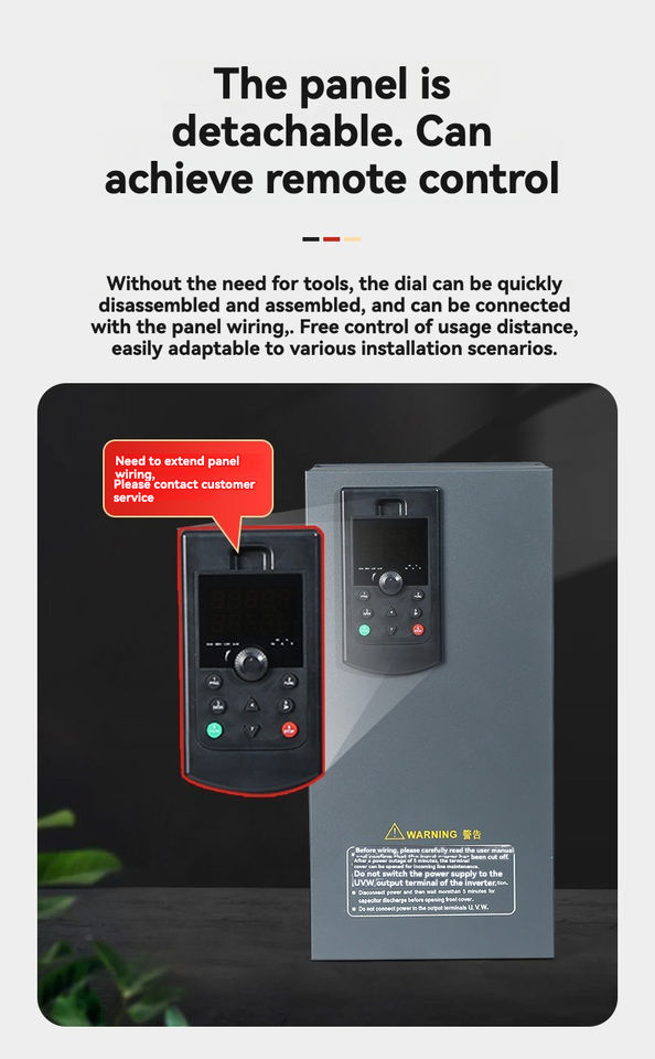 22KW-185KW AC Inverter 790 Series 4KW Rated Power VFD Frequency Control Motor Speed Regulation