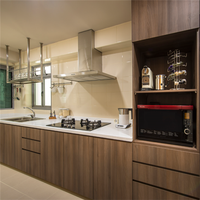 Meubles de cuisine modulaires PRIMA LUXURY AMAZING en contreplaqué résistant à l'humidité avec îlot central pour maisons familiales
