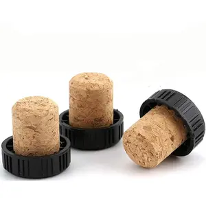 Leecork - Buchas de cortiça para garrafas de vinho em forma de T, rolhas de alumínio reutilizáveis para garrafas de vinho de alta qualidade