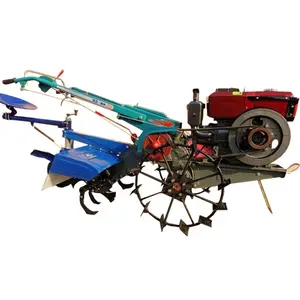 Trator de caminhada com inclinador rotativo 20hp, mini cultivador rotativo com duas rodas caminhada