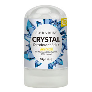 Desodorante en Barra de Cristal Blanco con Ingredientes Herbales Flora Ruby, Piedra de Cristal sin Perfume, Frescura Duradera - Product Image 1