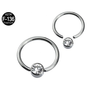 Anillos de titanio G23 con gemas de colores, anillos captivos CBR, pendientes de disco plano, anillos para el pecho, anillos multiusos - Product Image 2