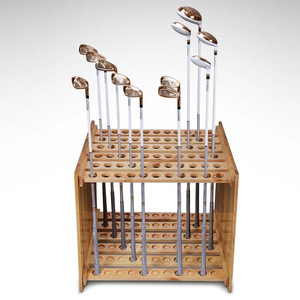 Approvisionnement direct d'usine Dextérité droitier Support de <span class=keywords><strong>club</strong></span> de golf Support en bois pour contenir <span class=keywords><strong>66</strong></span> clubs, y compris le putter en bois Step Iron - Product Image 2