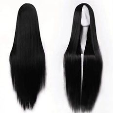 Parrucca per capelli nera lunga 100cm G(WFGDGLN) - Product Image 1