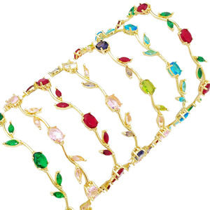Bracelet pour femme en laiton plaqué <span class=keywords><strong>or</strong></span> et argent, style frais et charmant, micro-incrusté de zircon, motif branche irrégulière entièrement sertie de diamants - Product Image 6
