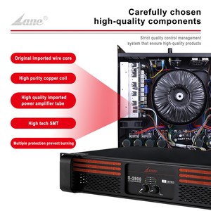 Amply chuyên nghiệp Lane S-2600 thiết kế mới 2U 600W x2 công suất tín hiệu ổn định hiệu suất cao 2 kênh PA Class H 98dB SN <0.5% - Product Image 3
