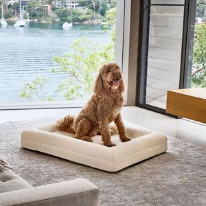 Cama de perro de felpa de patrón sólido YOUME con canal de agua en forma de bucle esponja inferior antideslizante cama cómoda y elegante para mascotas - Product Image 5