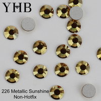 YHB 202-227 Haute Qualité Non Hotfix Verre Strass Dos Plat En Vrac En Gros Strass Bling SS6-SS30 Cristal AB Fabricant