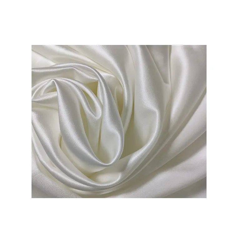 Width 280cm Satin Silk Fabric 22MM Plain Dyed Charmeuse Silk Fabric