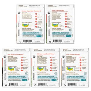 Ensemble de 5 variétés de kits de légumes biologiques en promotion, idéaux pour la culture de légumes en pot ou en <span class=keywords><strong>potager</strong></span> extérieur - Product Image 6