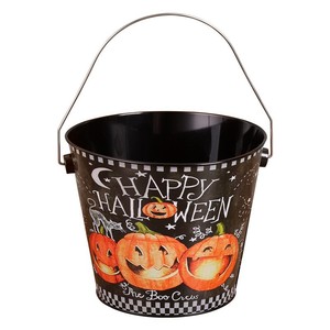 Cubo de metal de Halloween Maestro Gu, organizador portátil de calabazas, decoración para fiestas de truco o trato, estilo europeo, organizador de escritorio - Product Image 5