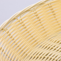 Panier à pain en rotin tressé en plastique, plateau de rangement pour fruits et légumes, panier de présentation pour pâtisseries et en-cas pour la décoration de table de boulangerie ou de cuisine