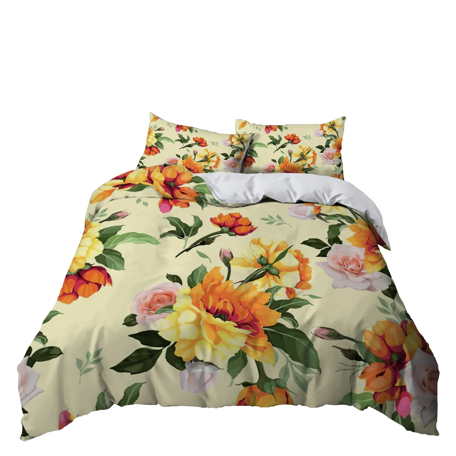 Bán buôn sang trọng tùy chỉnh Duvet sets chải sợi nhỏ bedsheet 3D kỹ thuật số in Duvet cover cho bộ đồ giường đặt