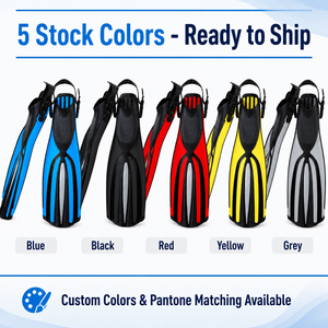 Pinne Professionali ZMZ FZ07 in TPR+PP Blu/Nero/Giallo/Rosso per Nuoto e Immersione per Adulti, Lunghe per Bodyboard in <span class=keywords><strong>Mare</strong></span> - Product Image 5