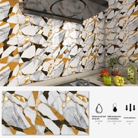 Autocollant de cuisine imperméable et résistant à l'huile, en PET écologique, design Art Déco, papiers peints auto-adhésifs pour carrelage, cuisinière, table et armoire
