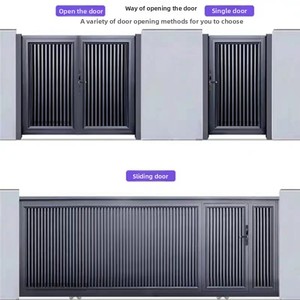 Porte coulissante électrique moderne et minimaliste en aluminium, faite à la main, pour villa, cour, garage, pliante, automatique, en alliage - Product Image 1